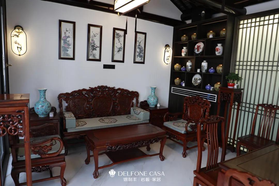 家裝案例 | 280㎡蘇州園林式巖板別墅，古典尊貴，古色古香(圖8)